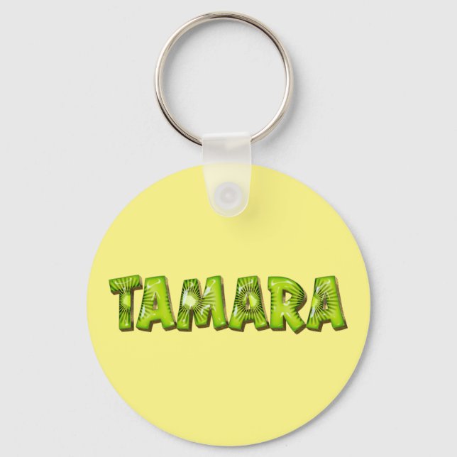 Tamara Name Kiwi Design Key Fans Keychain (Front)