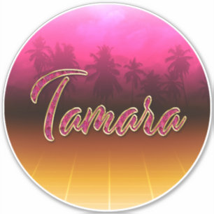 Tamara Prénom Golden rose Autocollants