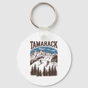 Tamarack Idaho Ski Resort Skiing Skier Keychain