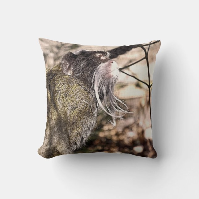 TAMARIN MONKEY  THROW PILLOW (Front)
