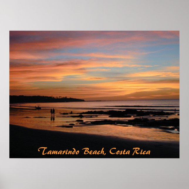 Tamarindo Beach Sunset, Costa Rica Poster (Front)