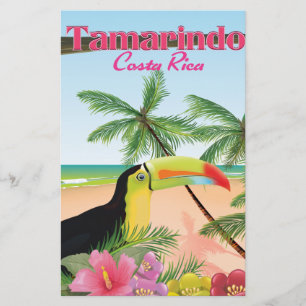 Tamarindo Costa Rica beach holiday poster Stationery