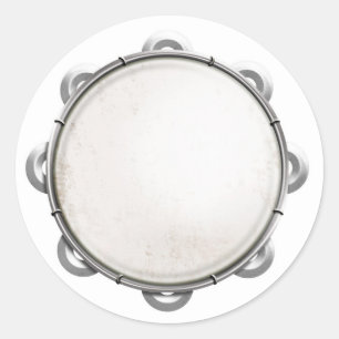Tambourine Classic Round Sticker