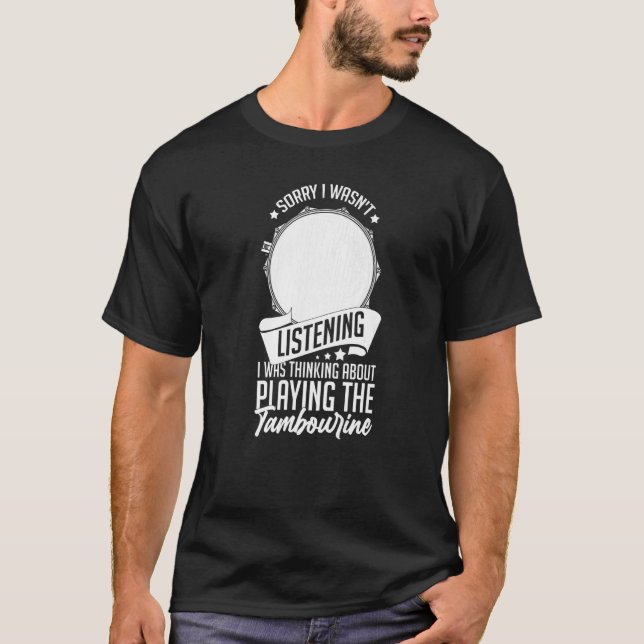 Tambourine Instrument Drum Player Music Beginner L T-Shirt (Front)