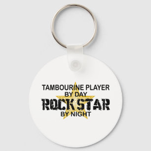 Tambourine Rock Star by Night Keychain