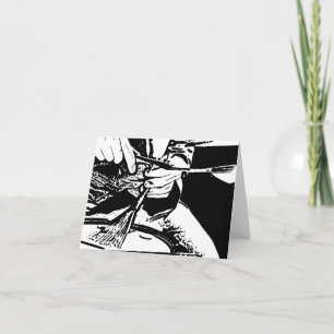 Tambours de jazz musicien 4x5.6 Carte de notes pli