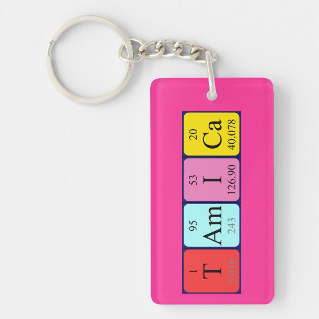 Tamica periodic table name keyring (Front)