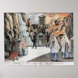 Tamino and Pamina before the temple Poster