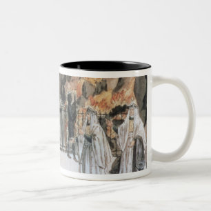 Tamino and Pamina before the temple Two-Tone Coffee Mug