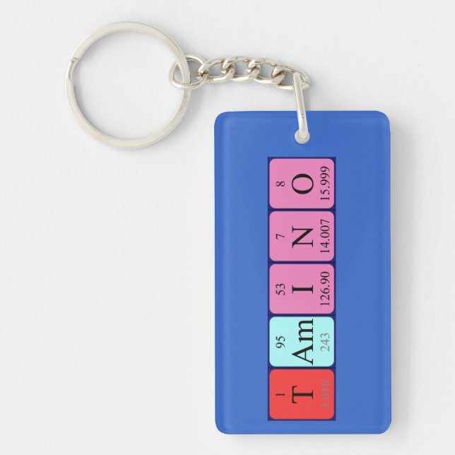 Tamino periodic table name keyring (Front)
