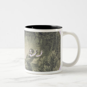 Tamino pursued by a giant serpent Two-Tone coffee mug