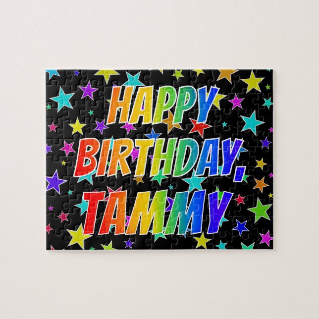 "TAMMY" First Name, Fun "HAPPY BIRTHDAY" Jigsaw Puzzle (Horizontal)