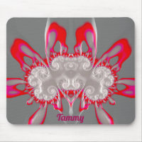 TAMMY ~ FLUORO PINK RED GRAY WHITE ~ Fractal