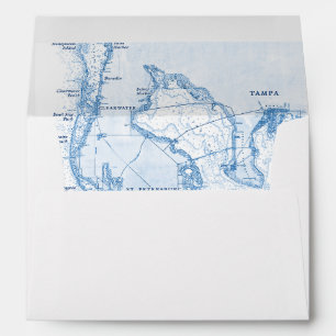 Tampa Bay Destination Wedding Map White Envelope
