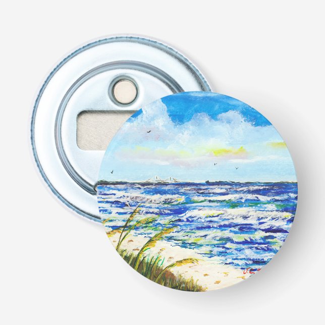Tampa Bay Florida Beach Sunshine Skyway Bridge Bottle Opener (Front)