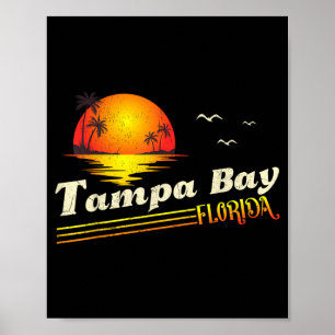 Tampa Bay Florida Beach Tropical Summer Palm Tree Poster