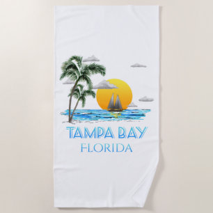 Tampa Bay Florida Sailing Beach Towel