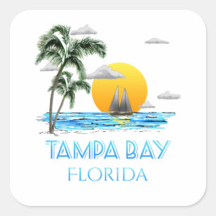 Tampa Bay Florida Sailing Square Sticker