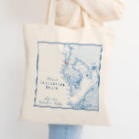 Tampa Bay Map Elegant Wedding Welcome Tote Bag<br><div class="desc">These Tampa Bay map tote bags are perfect to welcome your destination wedding guests with welcome bag goodies, or customize them for your wedding party. The heart is over Clearwater Beach, but you can move the heart by clicking "Edit Using design tool" under "Personalize". These custom wedding totes are perfect...</div>