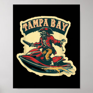 Tampa Bay Pirate Florida Jetski Boating Funny Gasp Poster