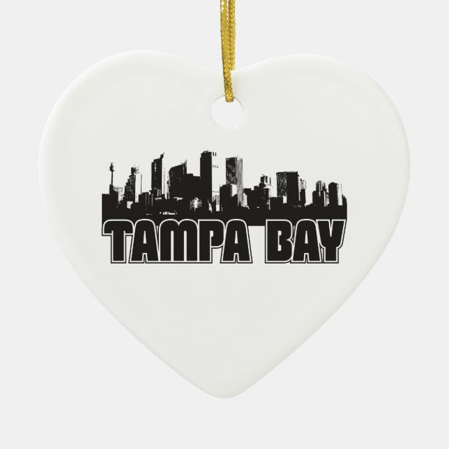 Tampa Bay Skyline Ceramic Ornament (Front)