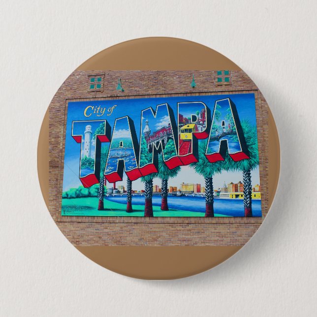 Tampa, Florida 3 Inch Round Button (Front)