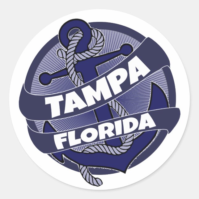 Tampa Florida anchor stickers (Front)