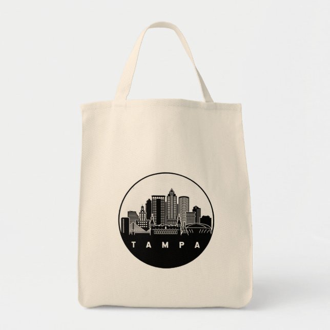 Tampa Florida City Skyline Sac fourre-tout (Devant)