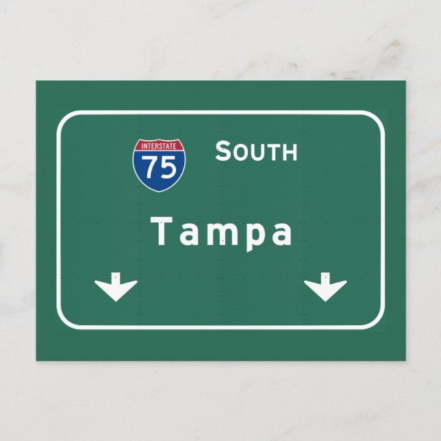 Tampa Florida fl Interstate Highway Freeway : Postcard (Front)