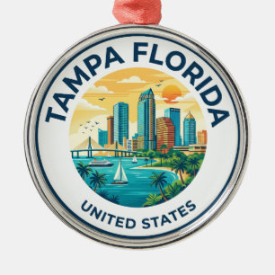 Tampa Florida Metal Ornament
