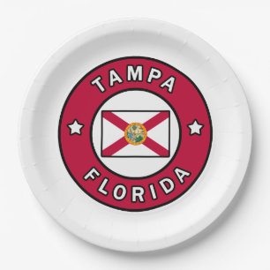 Tampa Florida Paper Plate