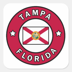 Tampa Florida Square Sticker