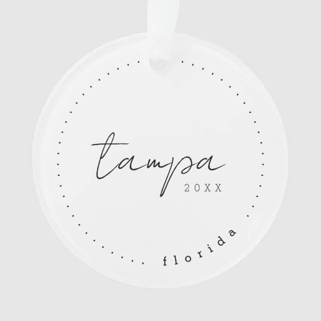 Tampa Florida Travel États-Unis Ornement simple (devant)