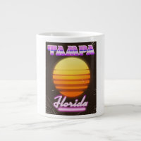 Tampa Florida vintage 80s travel poster
