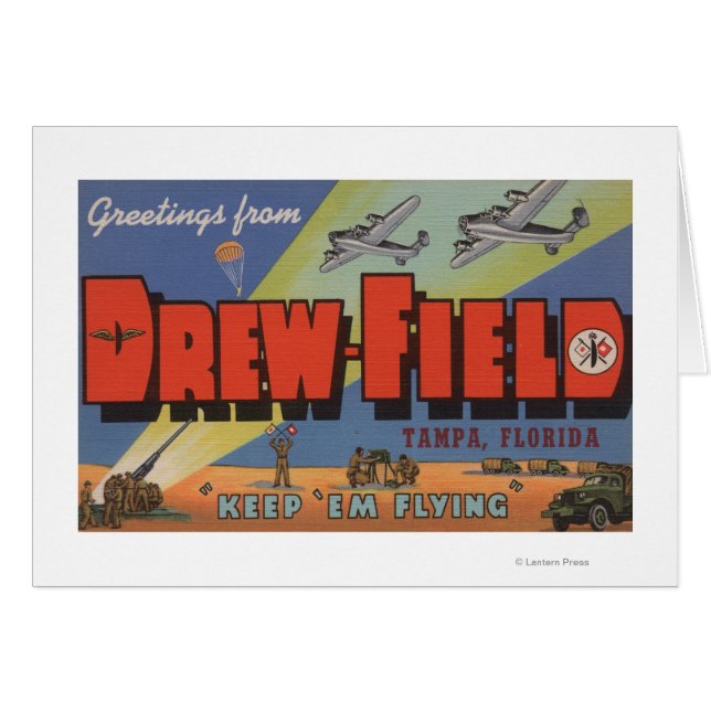 Tampa, Floride - Drew Field - Grosse scène de lett (Devant horizontal)