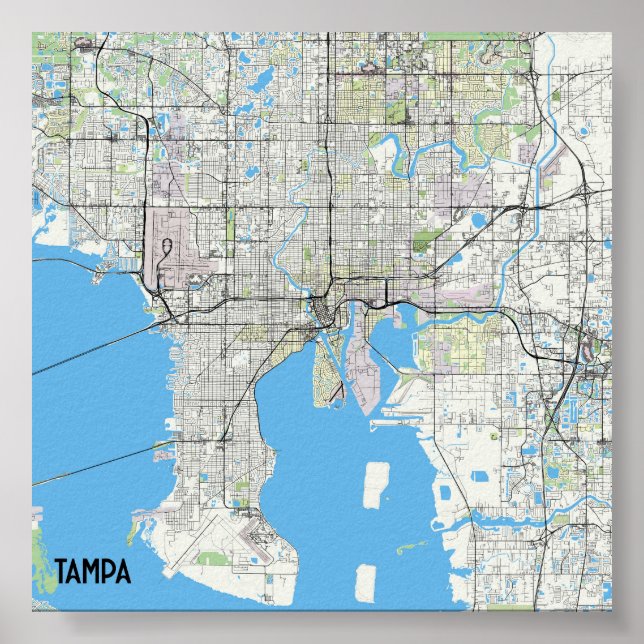 Tampa map poster (Front)