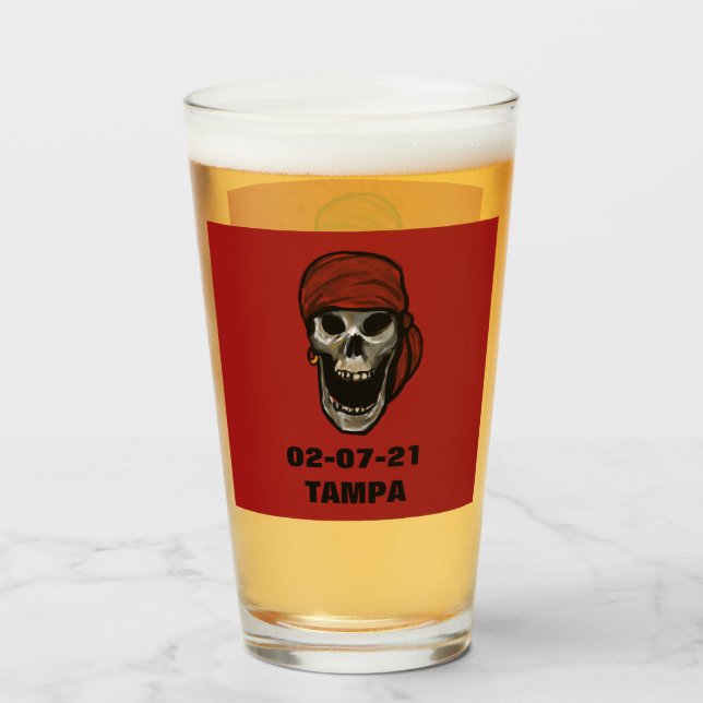TAMPA SKULLS GLASS (Front Filled)