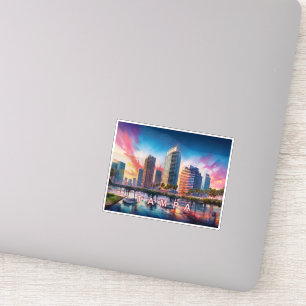 Tampa Skyline Abstract Art 
