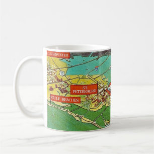 Tampa St Petersburg Bradento Map Mug