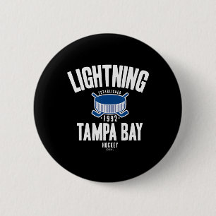 Tampa Y Lightning Hockey Puck Black Officially Lic 2 Inch Round Button