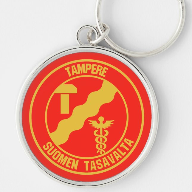 Tampere Round Emblem Keychain (Front)