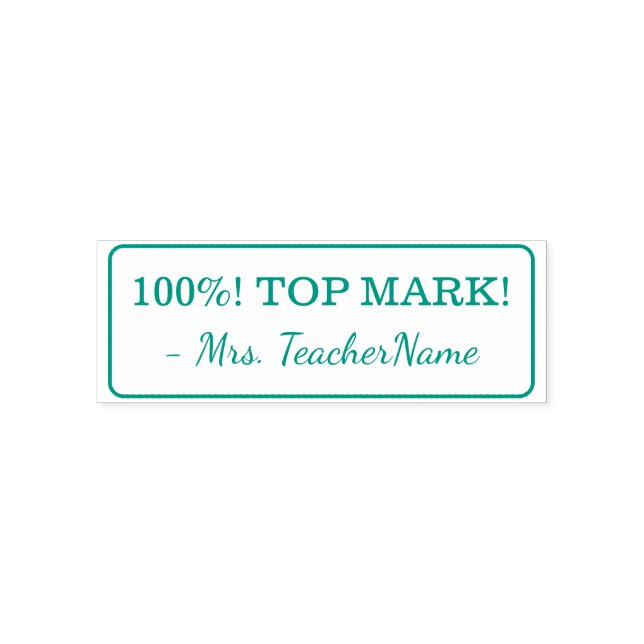 Tampon Auto-encreur "100%! TOP MARK !" Timbre en caoutchouc Tutor (Design)
