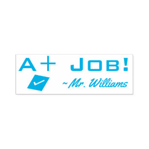 Tampon Auto-encreur "A+ Job !" Timbre en caoutchouc de marquage d'affe