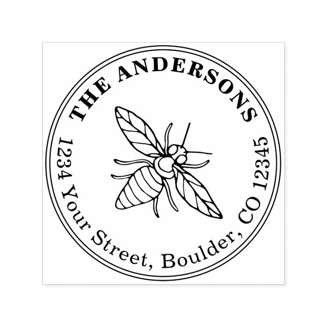 Tampon Auto-encreur Abeille de miel (Design)