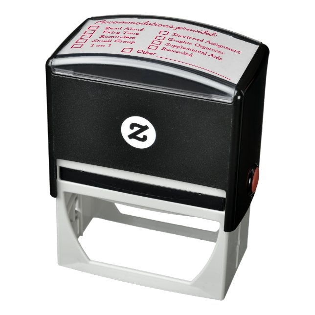 Tampon Auto-encreur Accommodations Provided Checklist Stamp (Produit)