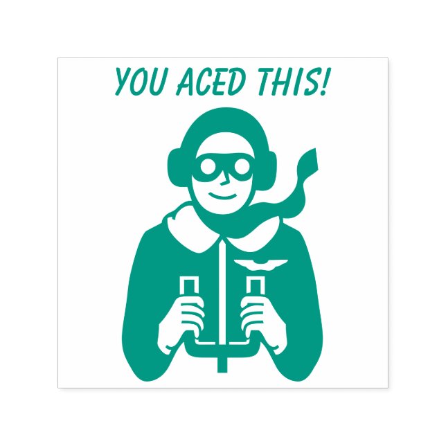 Tampon Auto-encreur Ace Pilote Circulaire Enseignant A Plus (Design)