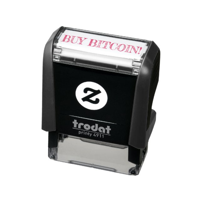 Tampon Auto-encreur ACHETER BITCOIN ! encre de timbre (Produit)