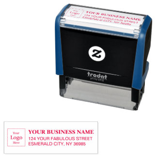 Tampon Auto-encreur Adresse commerciale simple avec logo Adresse de re