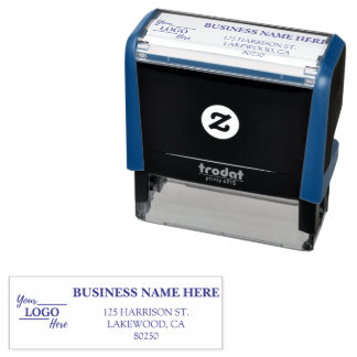 Tampon Auto-encreur Adresse commerciale simple avec logo Adresse de re