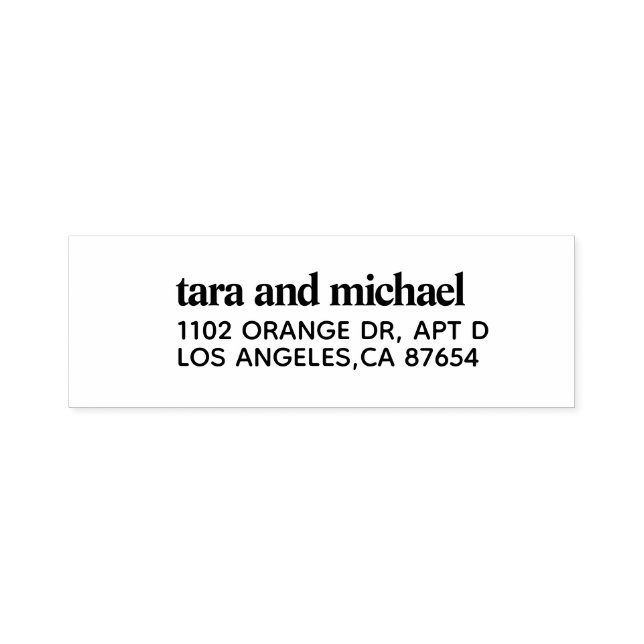 Tampon Auto-encreur Adresse de couple moderne (Design)